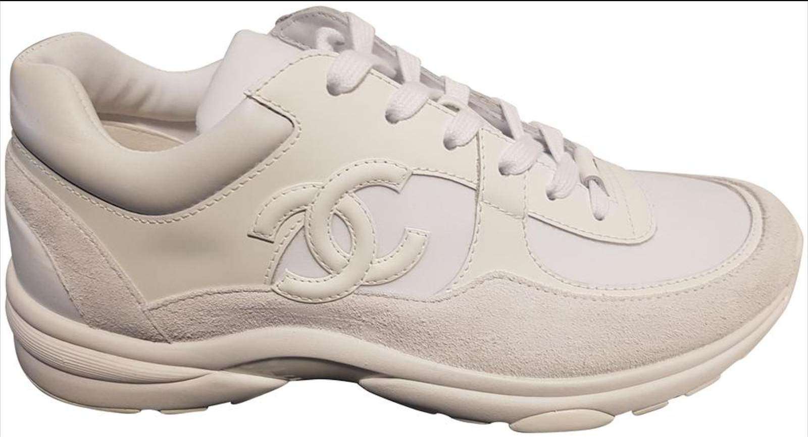 pink and white chanel sneakers